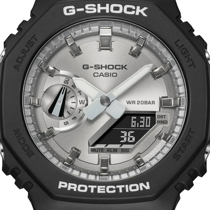 Casio GA-2100SB-1AER G-Shock Classic Herrenuhr Silber • Carbon Core Guard • 20 BAR wasserdicht