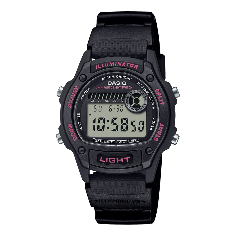 Casio W-220H-1A2VEF Damen Armbanduhr • Alarm-Chronograph • Weltzeit