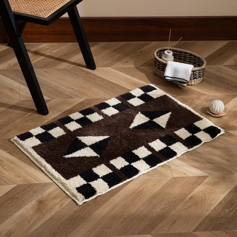 Rutschfeste Badmatte mit geometrischem Ethno-Muster