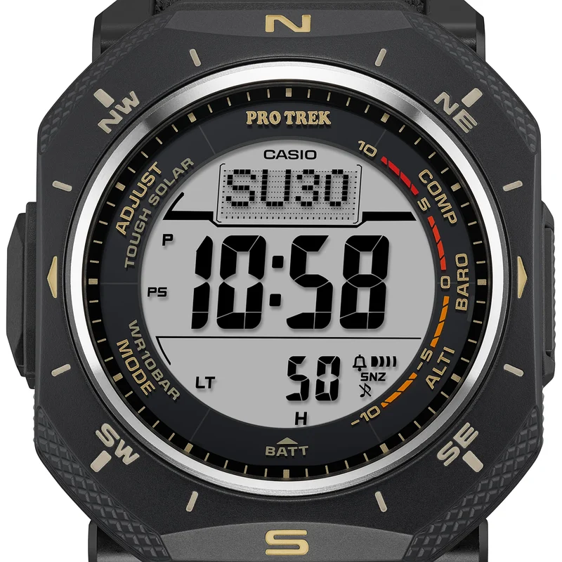 Casio Pro Trek PRG-69B-1ER PRG-69 Series Armbanduhr Schwarz • Solarbetrieb • Dreifachsensor