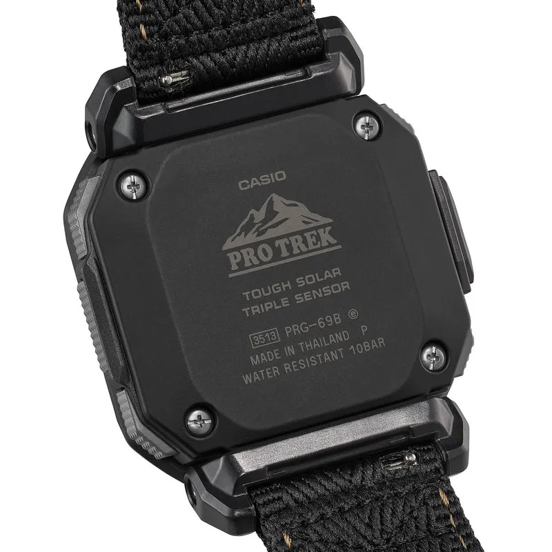 Casio Pro Trek PRG-69B-1ER PRG-69 Series Armbanduhr Schwarz • Solarbetrieb • Dreifachsensor