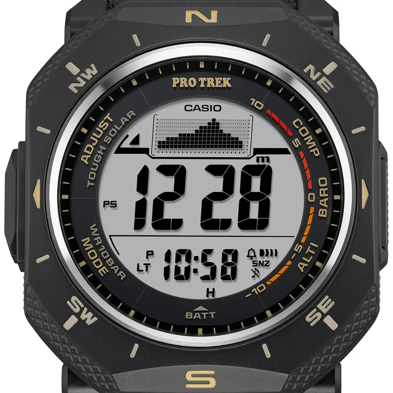 Casio Pro Trek PRG-69B-1ER PRG-69 Series Armbanduhr Schwarz • Solarbetrieb • Dreifachsensor