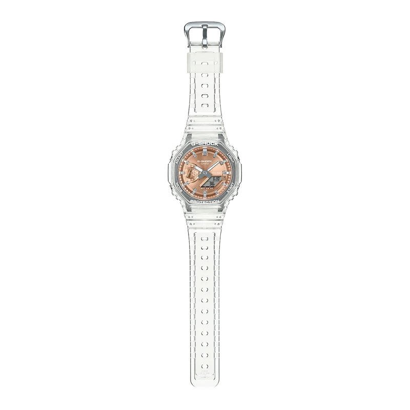 Casio G-Shock Classic GA-2100BM-7A5ER Herren • Transluzentes Resin-Gehäuse • Analogdigital mit Weltzeit
