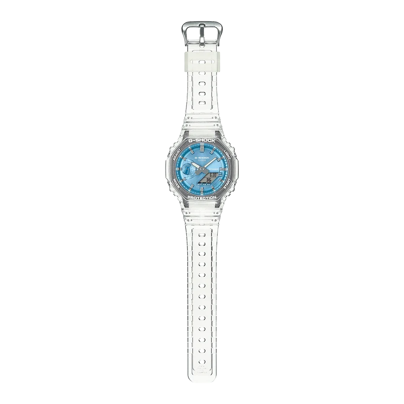 Casio G-Shock Classic GA-2100BM-7A2ER Herrenuhr • Transluzentes Resin-Design • 20 bar wasserdicht