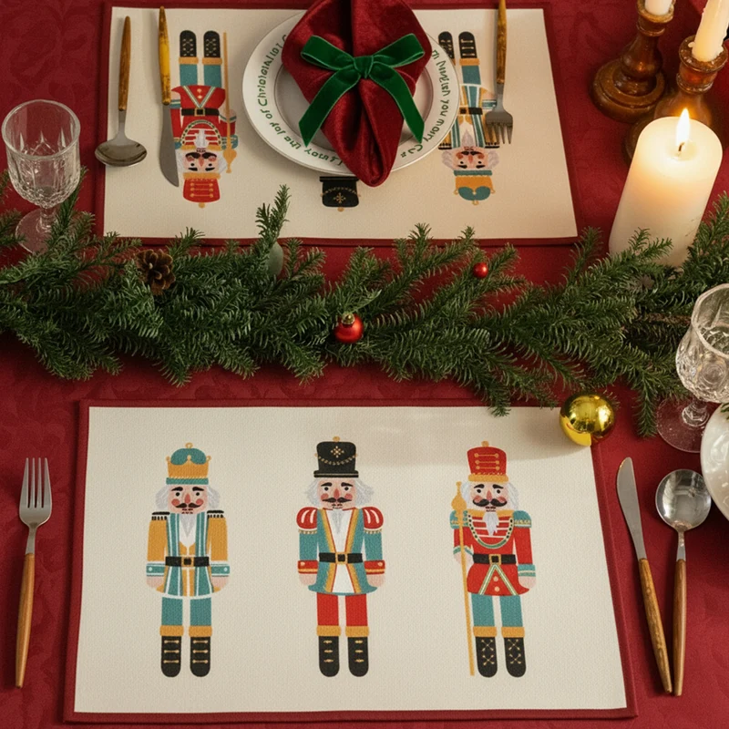 Weihnachts-Fußmatte mit Nussknacker-Motiv