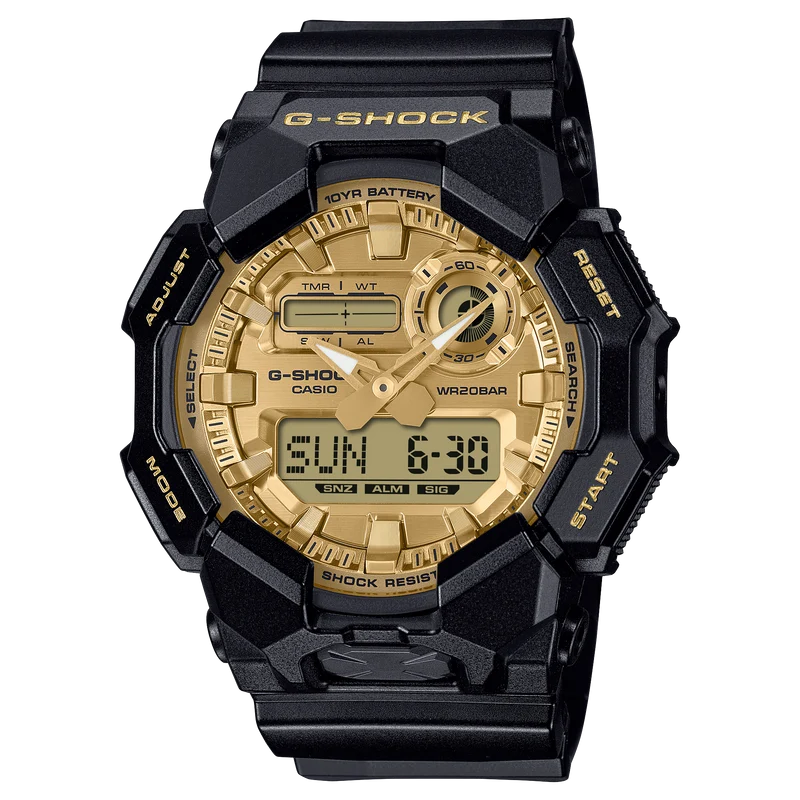 Casio GA-010GGB-1A9ER G-Shock Herrenuhr Schwarz/Gold • Ana-Digi Anzeige • 20 bar wasserdicht