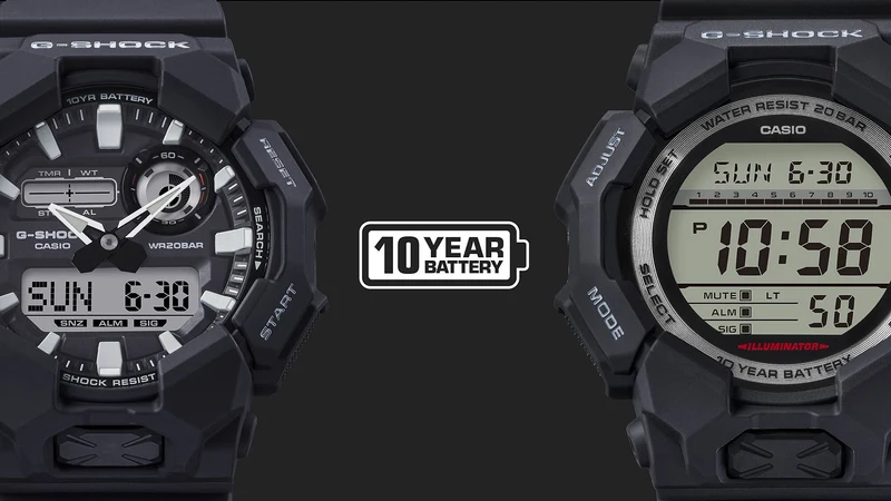Casio GA-010-2AER G-Shock Classic Herrenuhr Blau • Analog-Digital • Carbon Core Guard