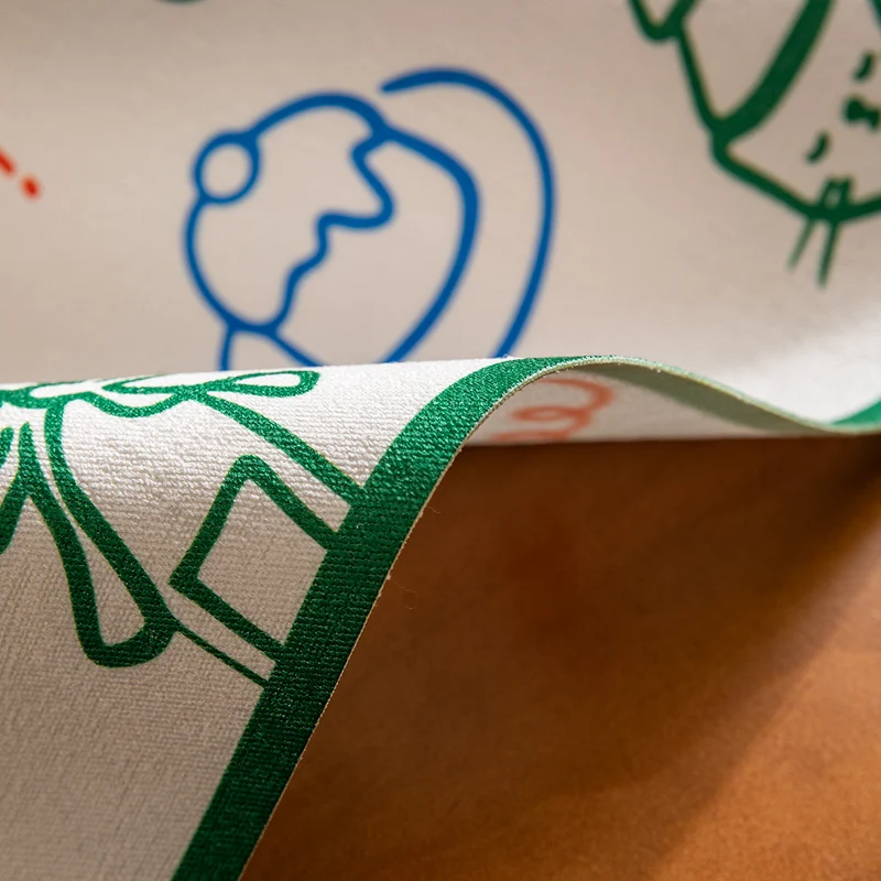 rechteckige Türmatte aus Canvas mit typografischem Lettering