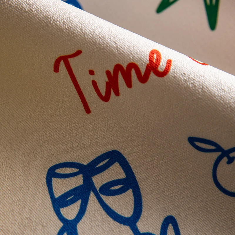 rechteckige Türmatte aus Canvas mit typografischem Lettering