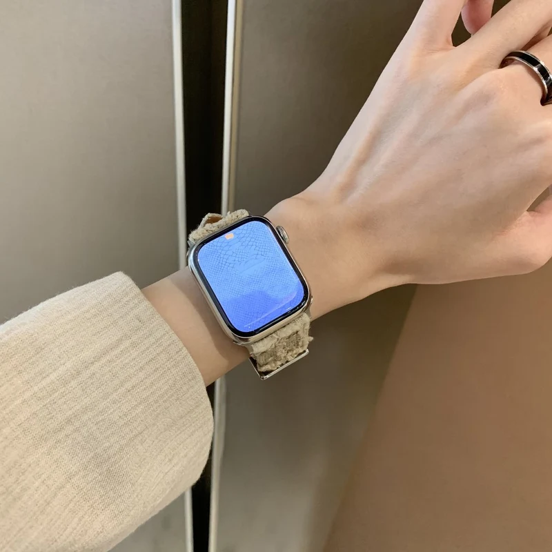 Sehr Cool Apple Smartwatch Filz Und Echtes Leder Universell Armband