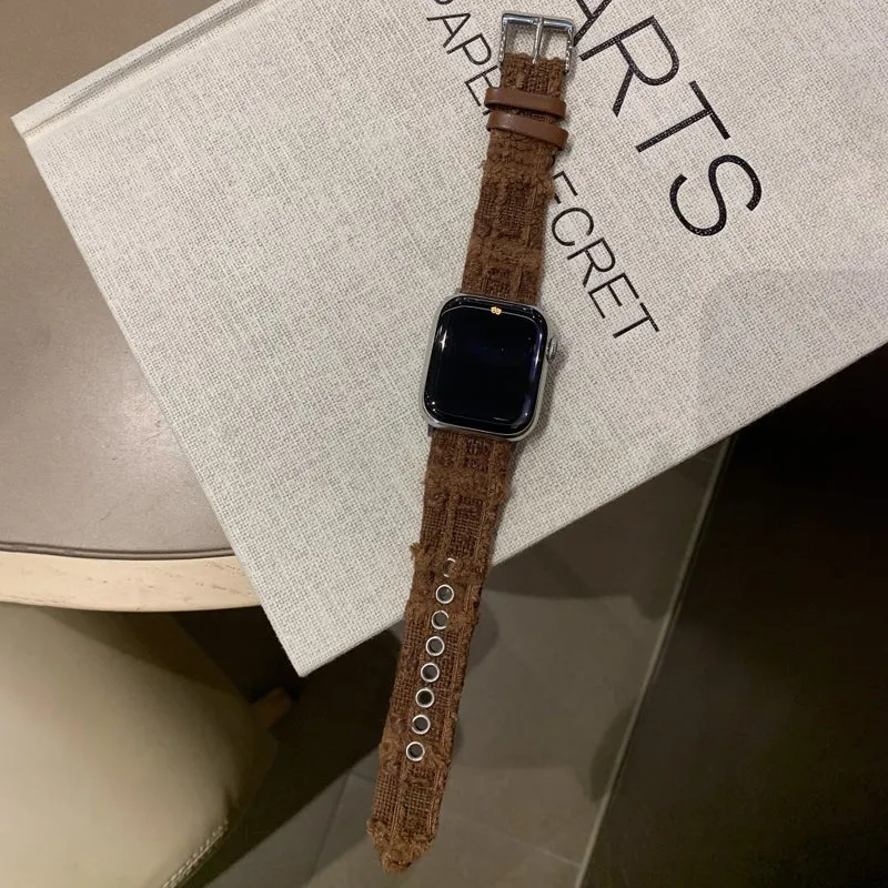 Bemerkenswert Reizvoll Apple Smartwatch Filz Und Echtes Leder Universell Armband
