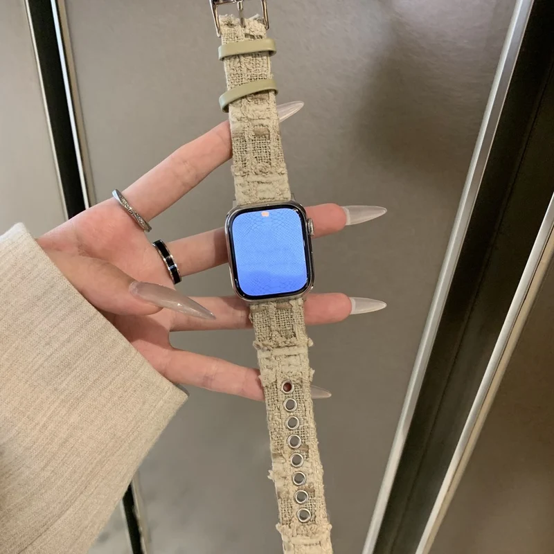 Bemerkenswert Reizvoll Apple Smartwatch Filz Und Echtes Leder Universell Armband