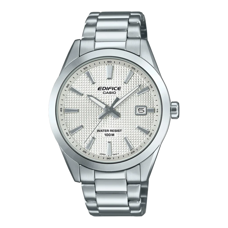 Casio Edifice EFV-160D-7AVEF Herrenuhr • Clous de Paris Zifferblatt • 10 bar Wasserdichtigkeit