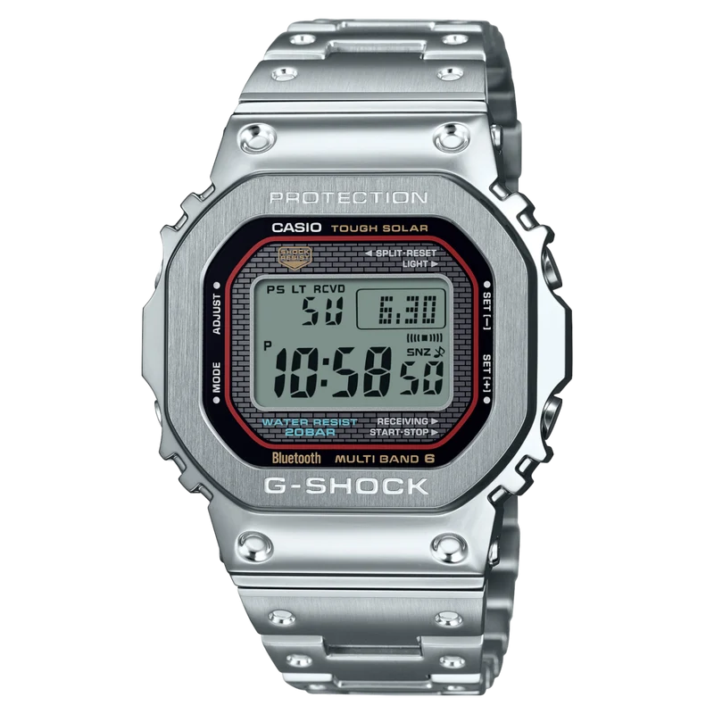 Casio G-Shock Pro GMW-B5000D-1CER Herrenuhr • Vollmetall-Edelstahl • Tough Solar & Multiband 6