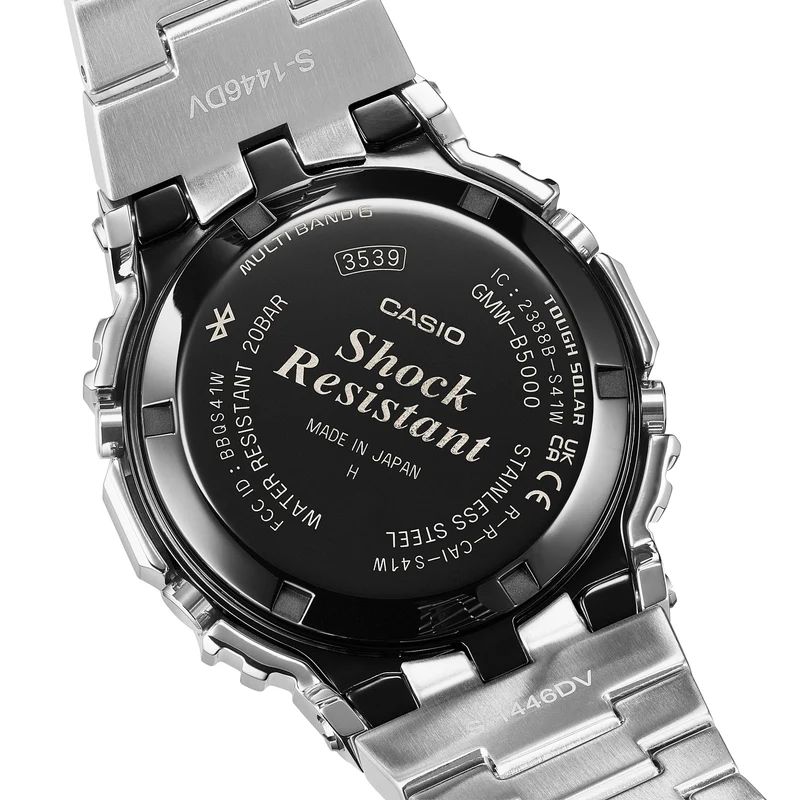 Casio G-Shock Pro GMW-B5000D-1CER Herrenuhr • Vollmetall-Edelstahl • Tough Solar & Multiband 6