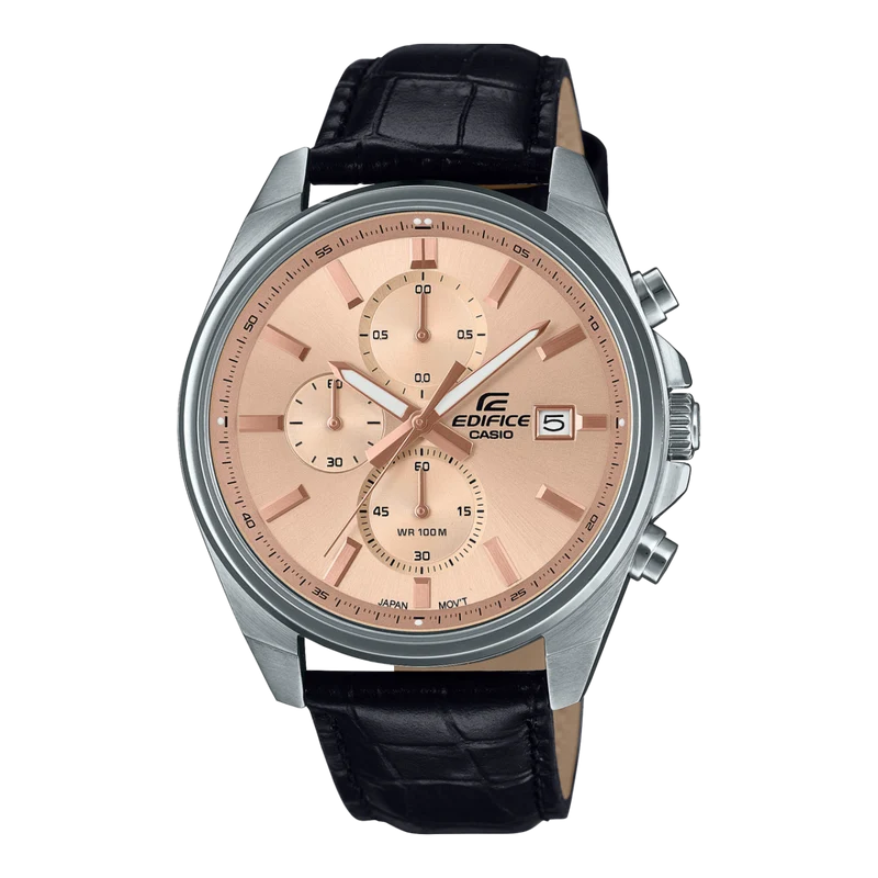 Casio EFV-610EL-5AUEF Herrenuhr Chronograph Roségold / Schwarz • Mineralglas • 10 Bar wasserdicht