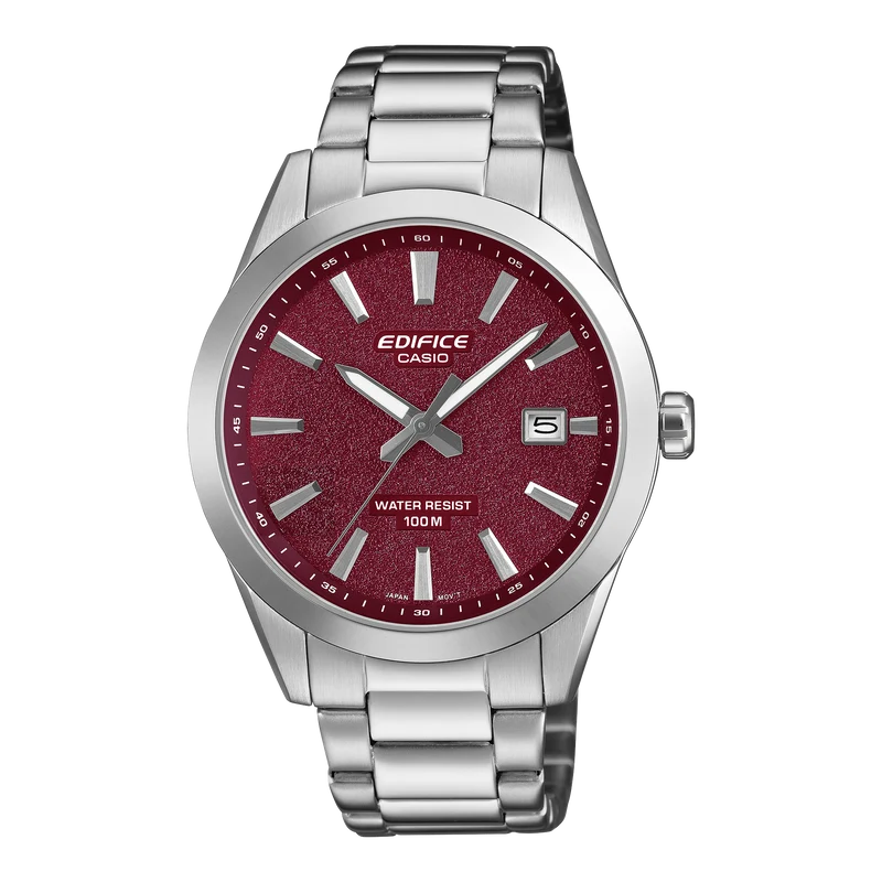 Casio EFV-160D-4AVEF Edifice Herrenuhr Dunkelrot • Mineralglas • 10 bar Wasserdicht