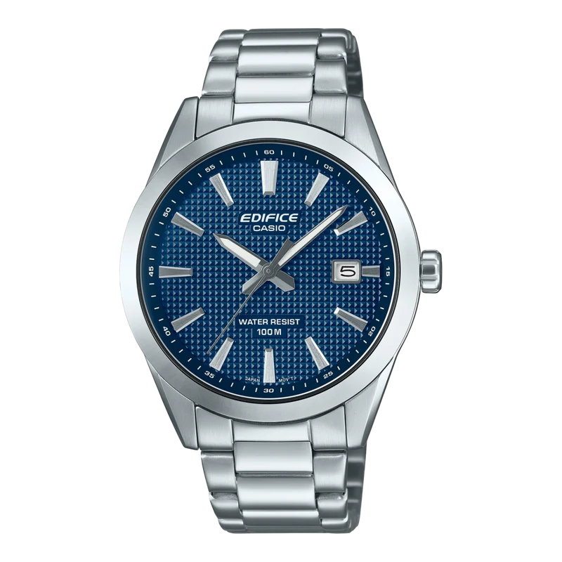 Casio Edifice EFV-160D-2AVEF Herrenuhr • Clous de Paris Zifferblatt • 10 bar Wasserdichtigkeit