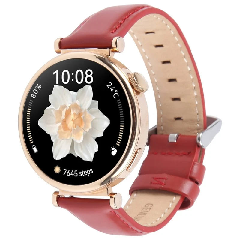 Zeitlos Garmin Smartwatch Echtes Leder Universell Armband