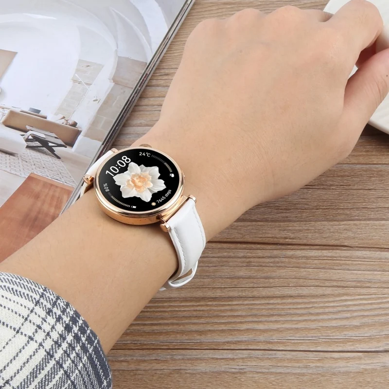 Zeitlos Garmin Smartwatch Echtes Leder Universell Armband