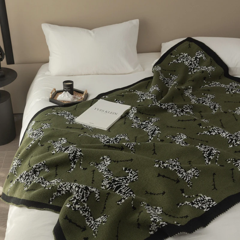 Stylische Tierdruck Wurfdecke