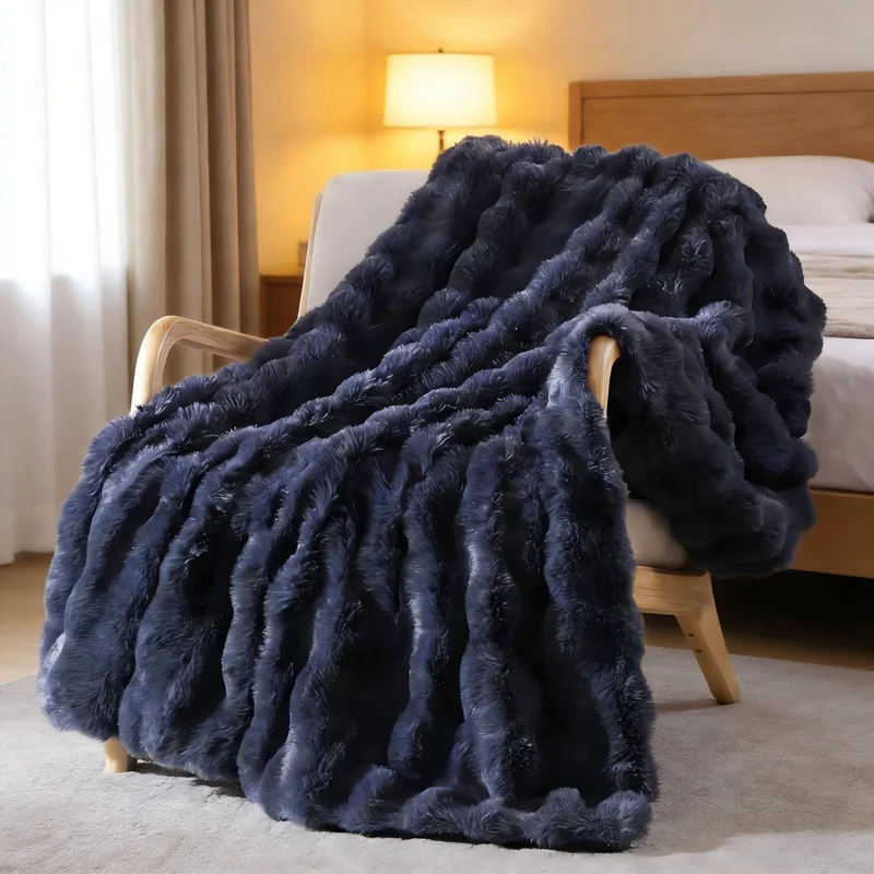 Plüsch-Faux-Fur-Wurfdecke