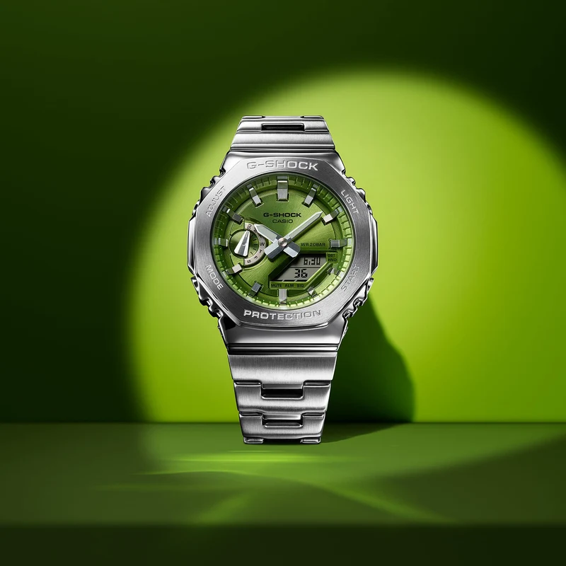 Casio GM-2110D-3AER G-Shock G-Steel Herren • Metallarmband & Lünette • 20 bar wasserdicht