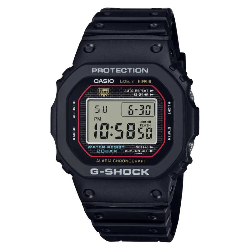 Casio DW-5000R-1AER G-Shock Herrenuhr Schwarz • Digitaler Chronograph • 20 bar wasserdicht