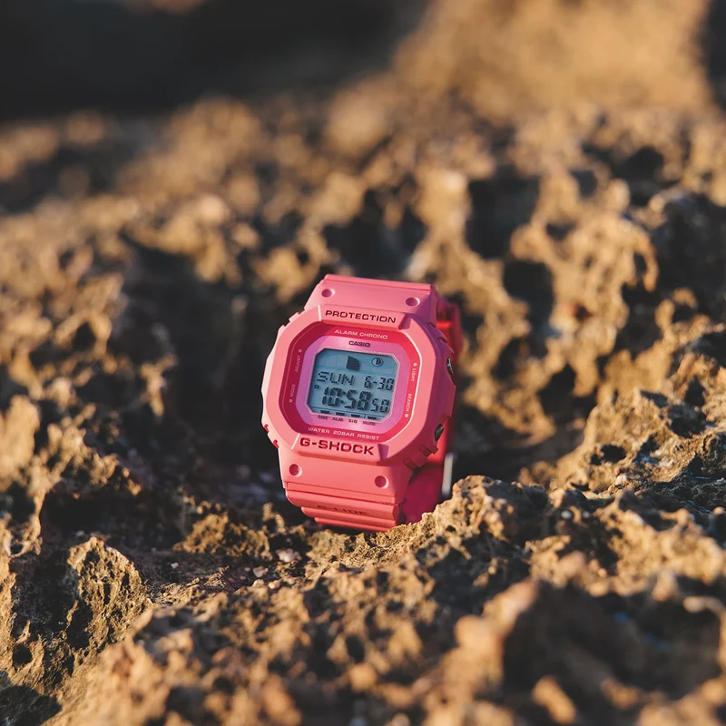 Casio GLX-S5610-4ER Damen Digitaluhr G-Lide Pink • Gezeitengrafik & Monddaten • Biobasiertes Resin