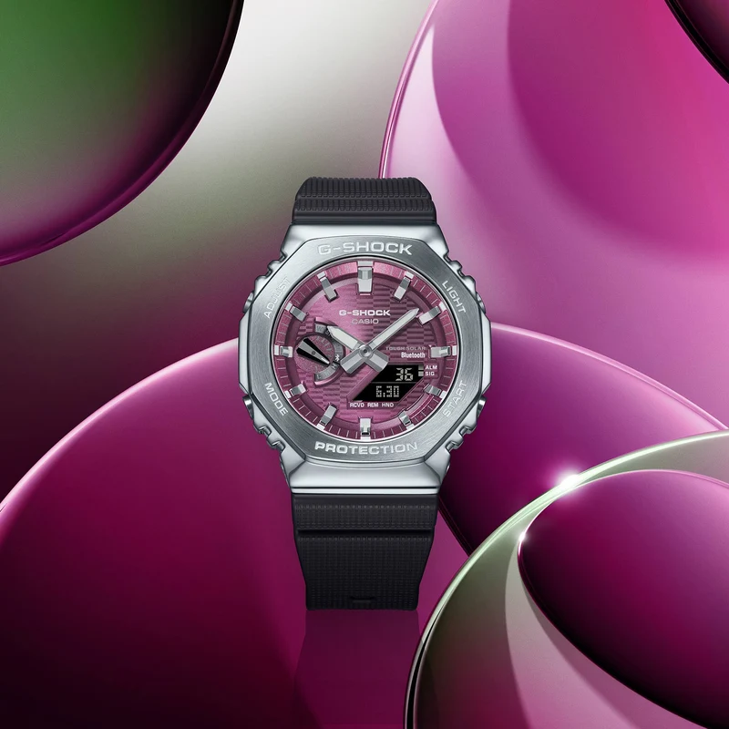 Casio G-Shock GBM-2100A-4BER Herrenuhr • Solar & Bluetooth • Biobasiertes Harz
