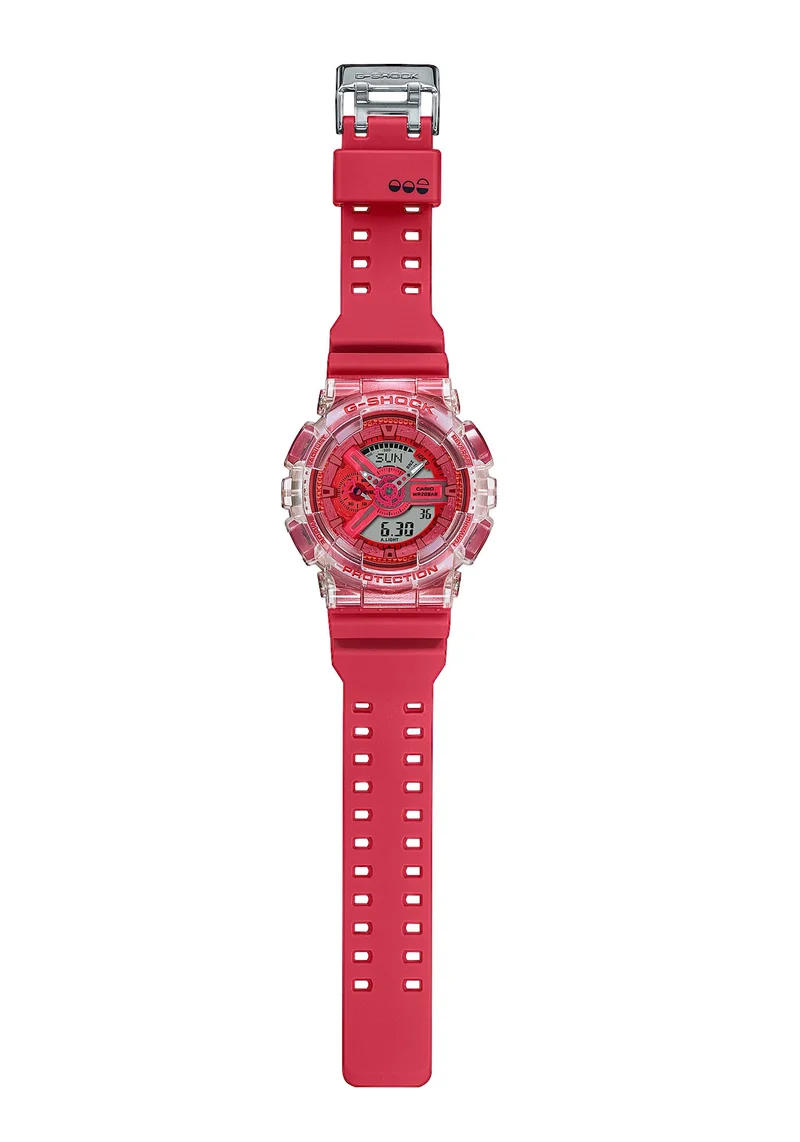 Casio G-Shock GA-2100-4A Armbanduhr Rot • Analog-Digital • Carbon Core Guard