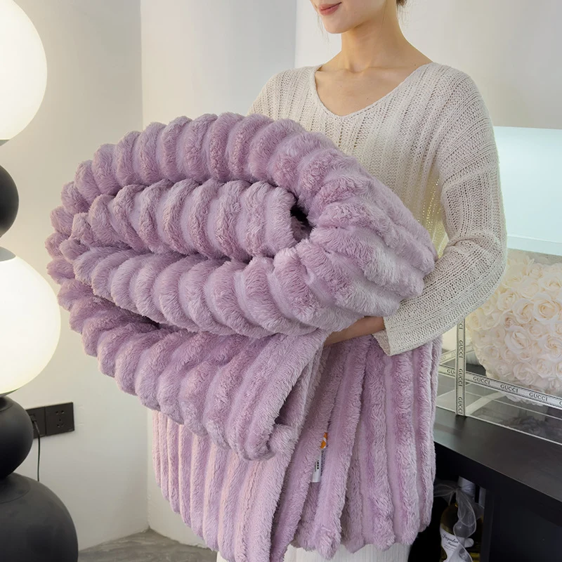 Damen Luxuriöse Weiche Kunstfell-Decke