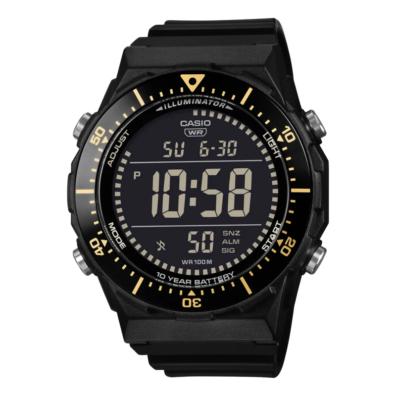 Casio Timeless AE-1700H-1BVEF Armbanduhr Schwarz • 100m Wasserdicht • LED-Beleuchtung