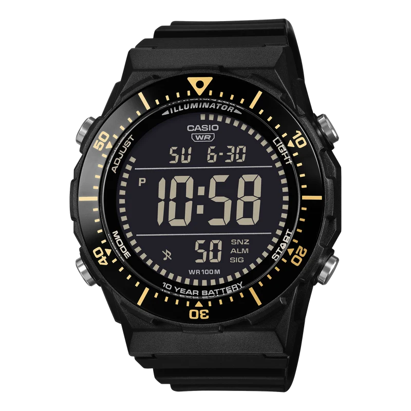 Casio Timeless AE-1700H-1BVEF Armbanduhr Schwarz • 100m Wasserdicht • LED-Beleuchtung