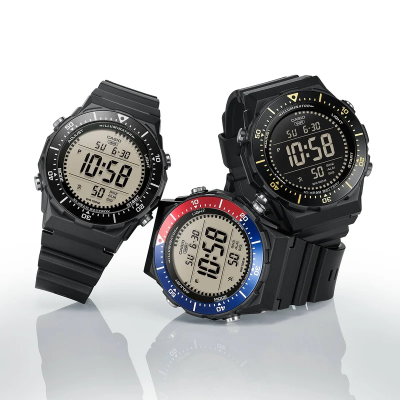 Casio Timeless AE-1700H-1BVEF Armbanduhr Schwarz • 100m Wasserdicht • LED-Beleuchtung
