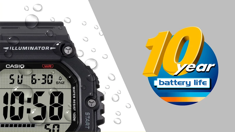 Casio AE-1600HX-3AVEF Armbanduhr Khaki • Digitale Zeitanzeige • 10 Bar Wasserdicht