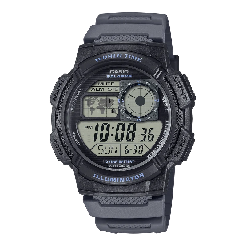 Casio Vintage AE-1000W-8AVEF Armbanduhr Schwarz • 10-Jahres-Batterie • 100m Wasserdicht