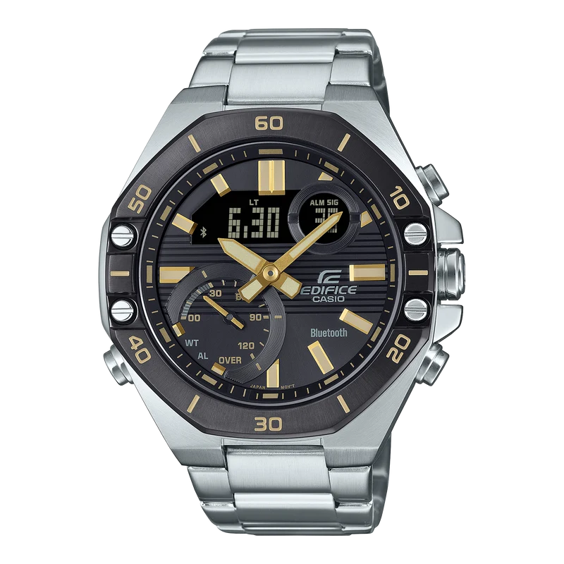Casio ECB-10DB-1A9EF Herren Edifice Schwarz • Bluetooth Smartphone Link • Mineralglaswerk