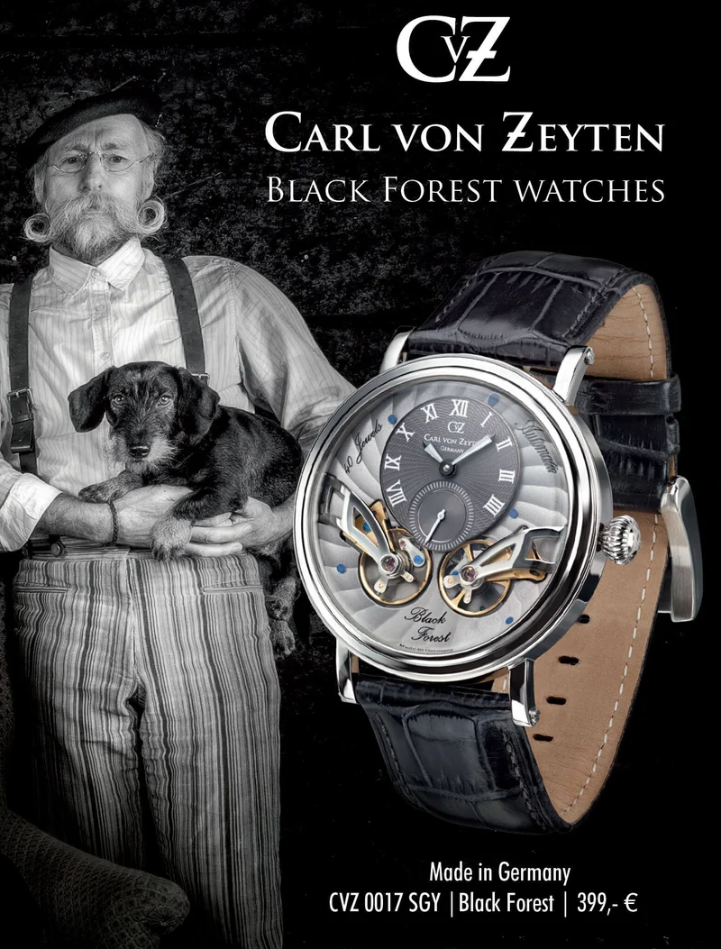 Carl von Zeyten Black Forest CVZ0017SGYS Herren Armbanduhr Grau • Automatikwerk • Saphirglas