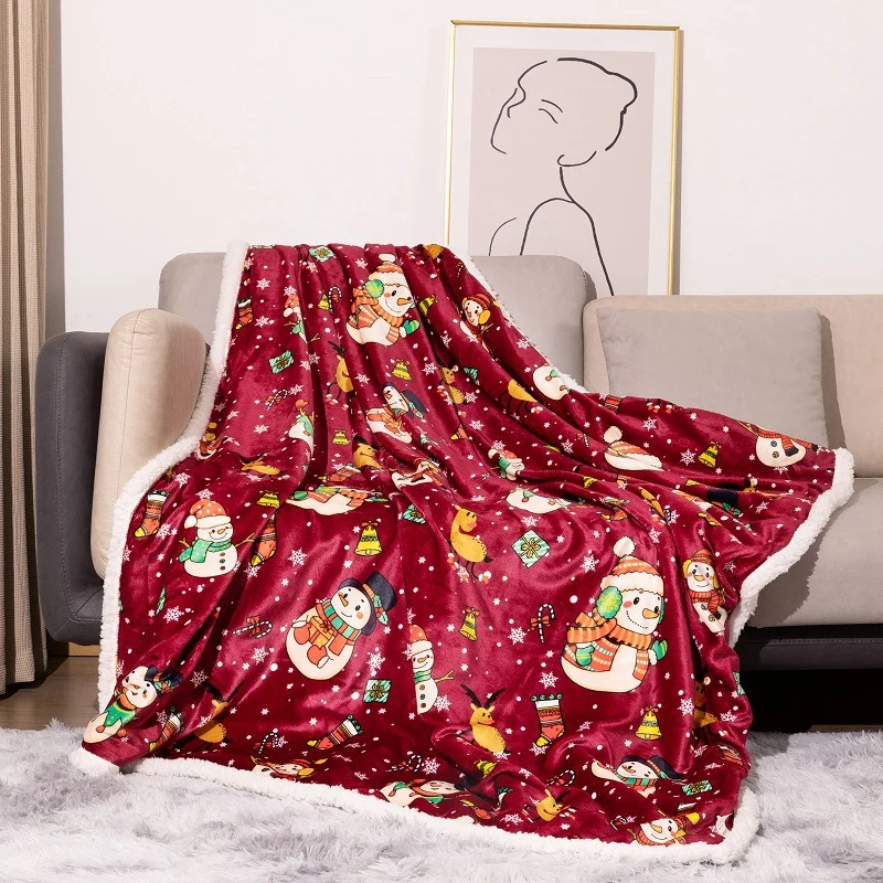 Weihnachtliches Plüschdecke