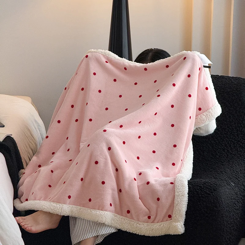 Damen Gemütliche Sherpa-Fleece-Decke
