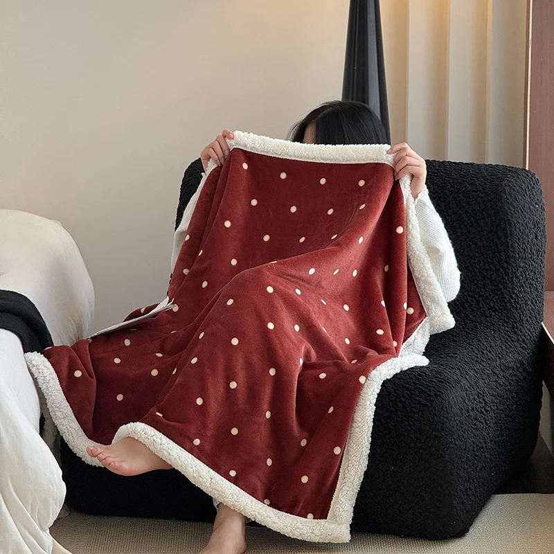 Damen Gemütliche Sherpa-Fleece-Decke