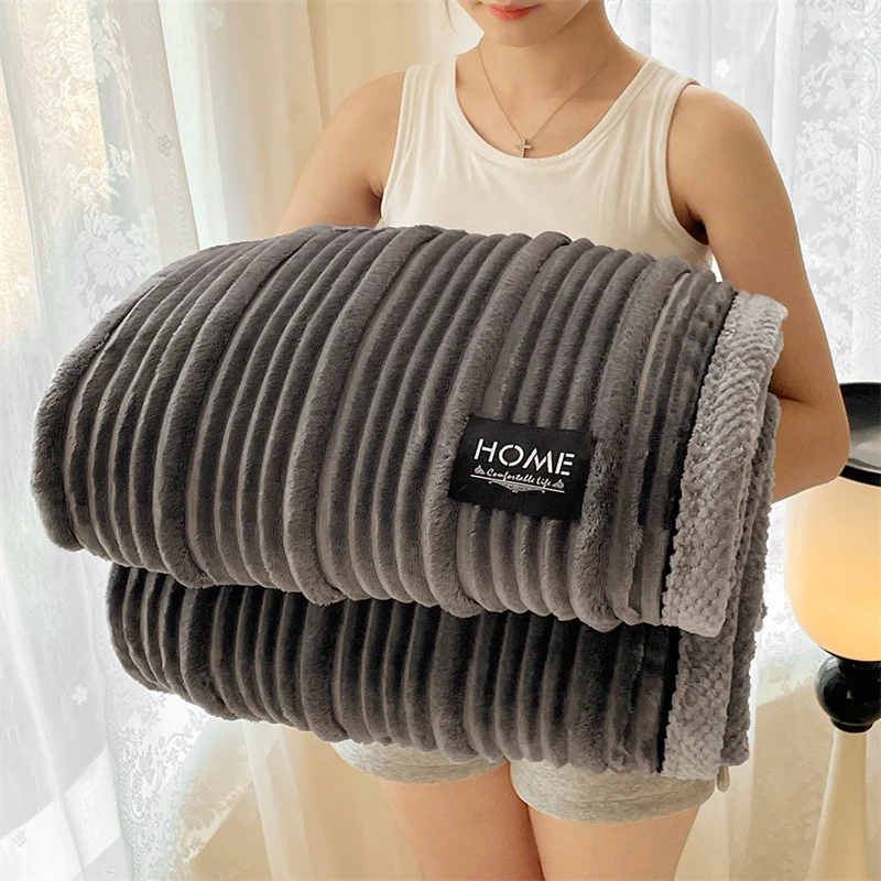 Frauen Cozy Ribbed Sherpa Decke