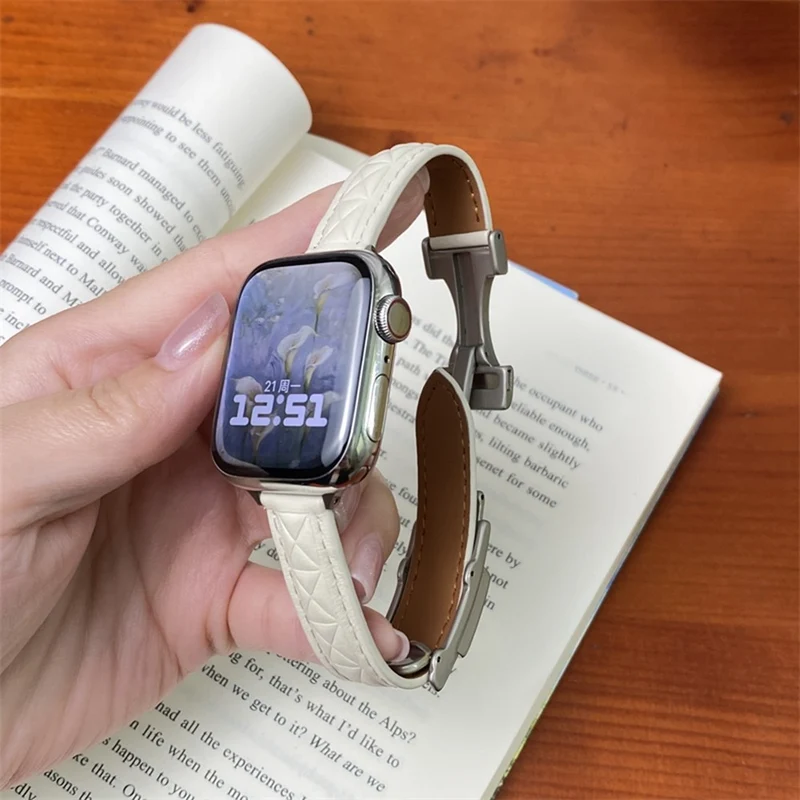 Sehr Haltbar Apple Smartwatch Kunstleder Universell Armband