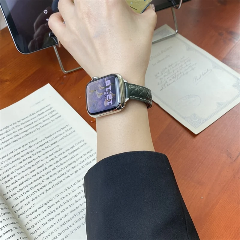 Sehr Haltbar Apple Smartwatch Kunstleder Universell Armband