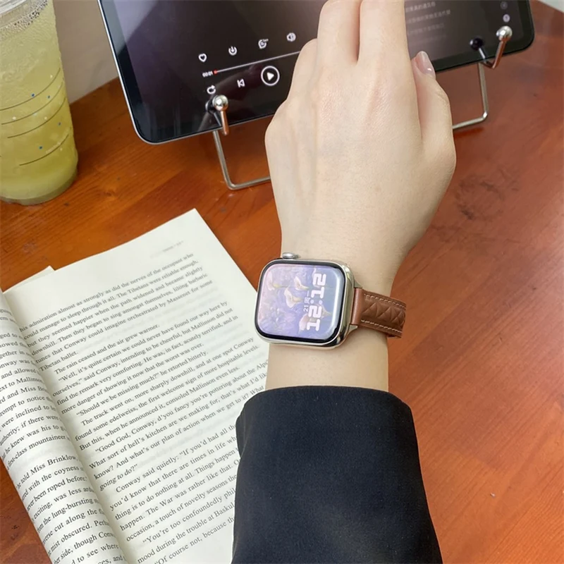 Bemerkenswert Komfortabel Apple Smartwatch Kunstleder Universell Armband