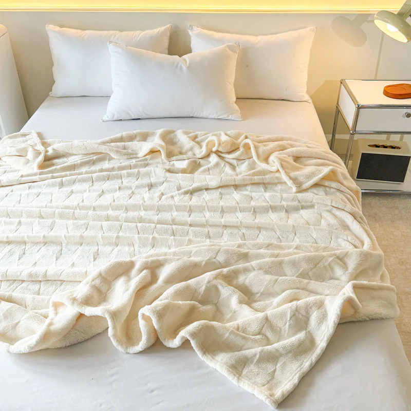 Strukturiert weiches Fleece-Wurfdecke