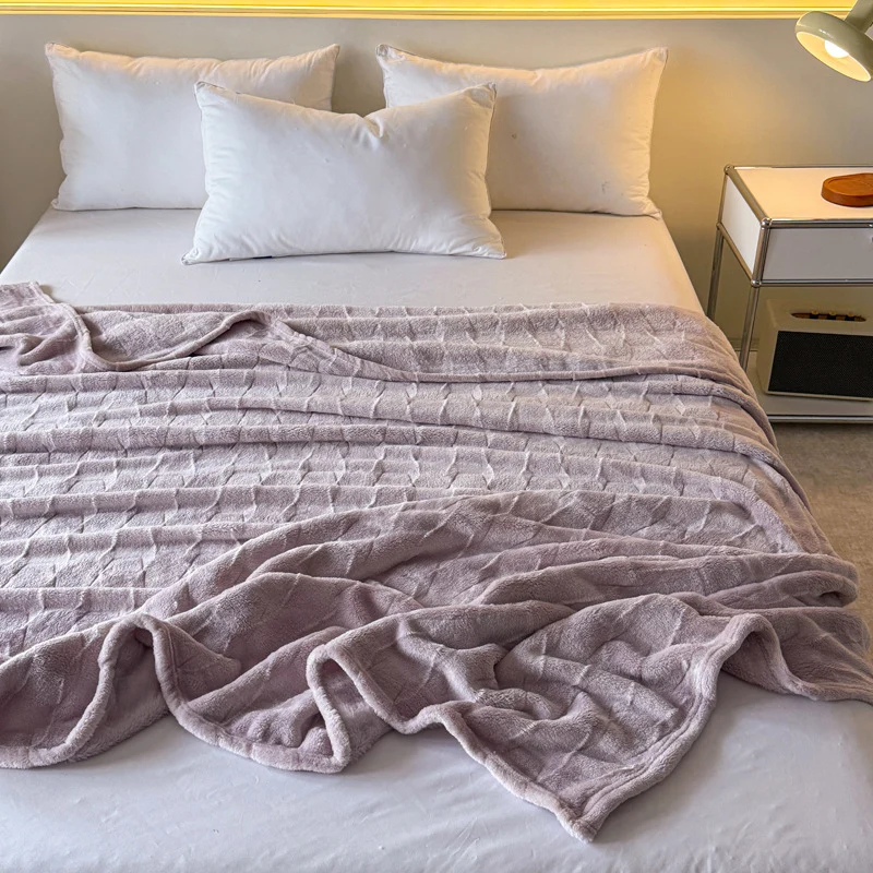 Strukturiert weiches Fleece-Wurfdecke