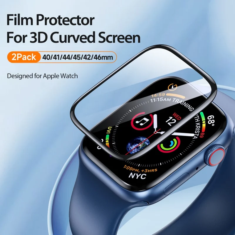 2stück Apple Watch Series 10 42mm Silikon Displayschutz