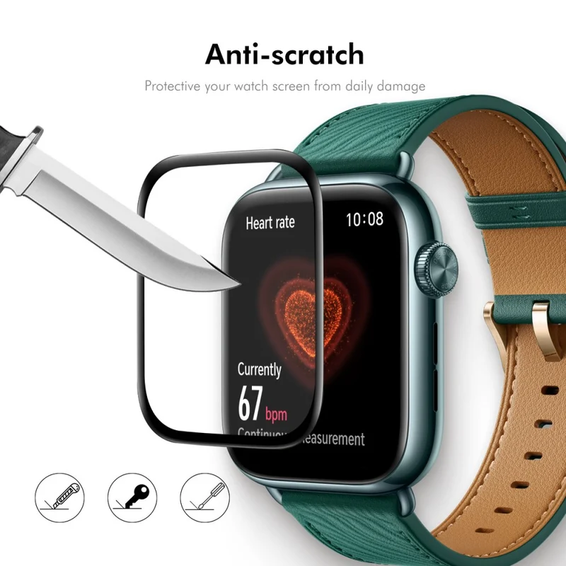2stück Xiaomi Mi Band 9 Pro Silikon 3D Gekrümmt Displayschutz
